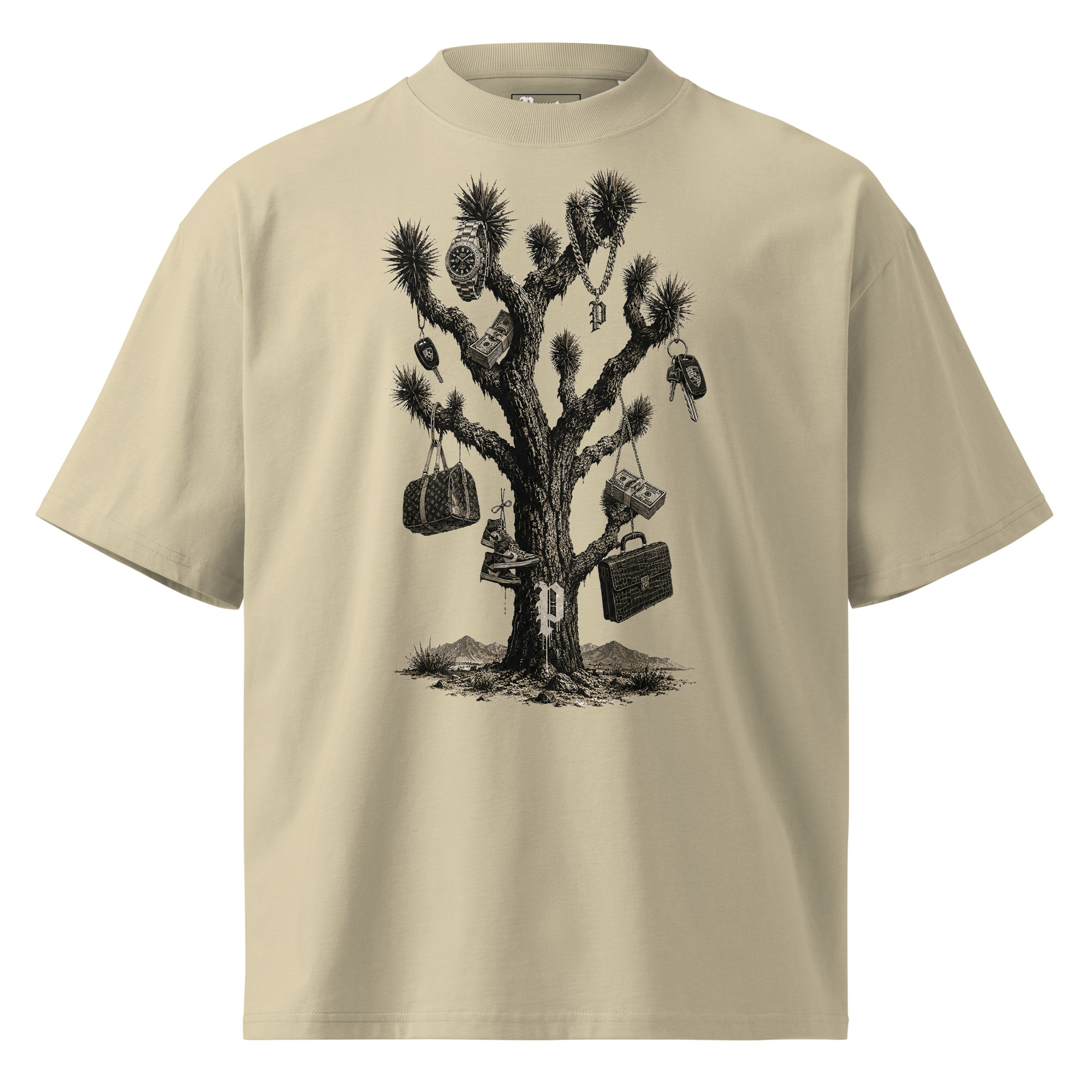 Pompton Oversized High Neck “Money Tree” T-Shirt | Premium Streetwear Essential - Image 5