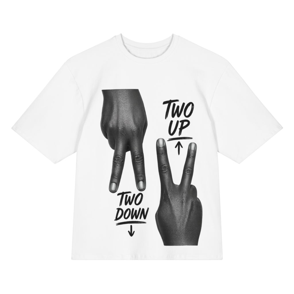 2 Down 2 Up Oversized Cotton Tee