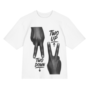 2 Down 2 Up Oversized Cotton Tee
